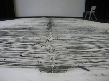 1 Unfolding spine: durational performance drawing score from the series ‘She’s only doing this’
